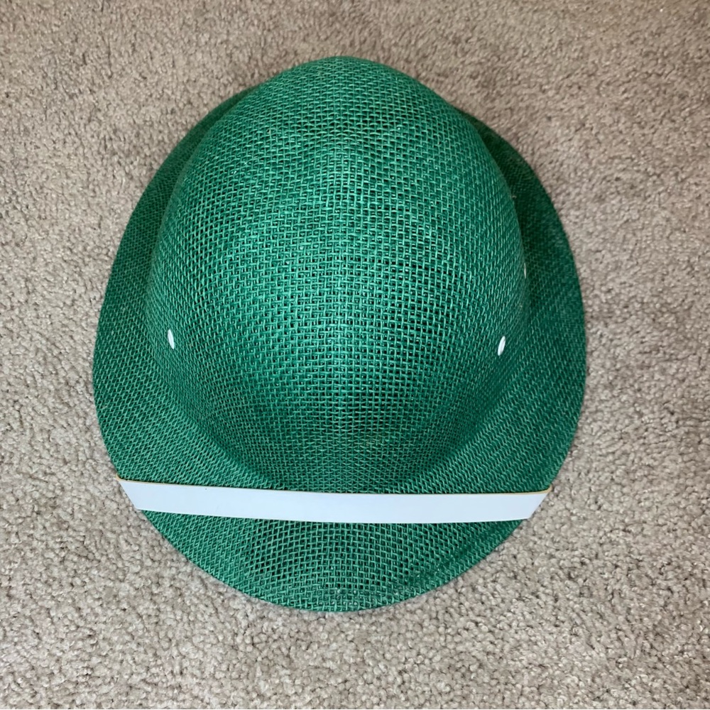 Sun Fari Green Woven Mesh Sun Hat EUC Light & Cool Never Worn One Size
